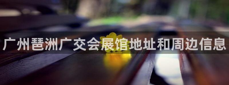 果博公司开户注册：广州琶洲广交会展馆地址